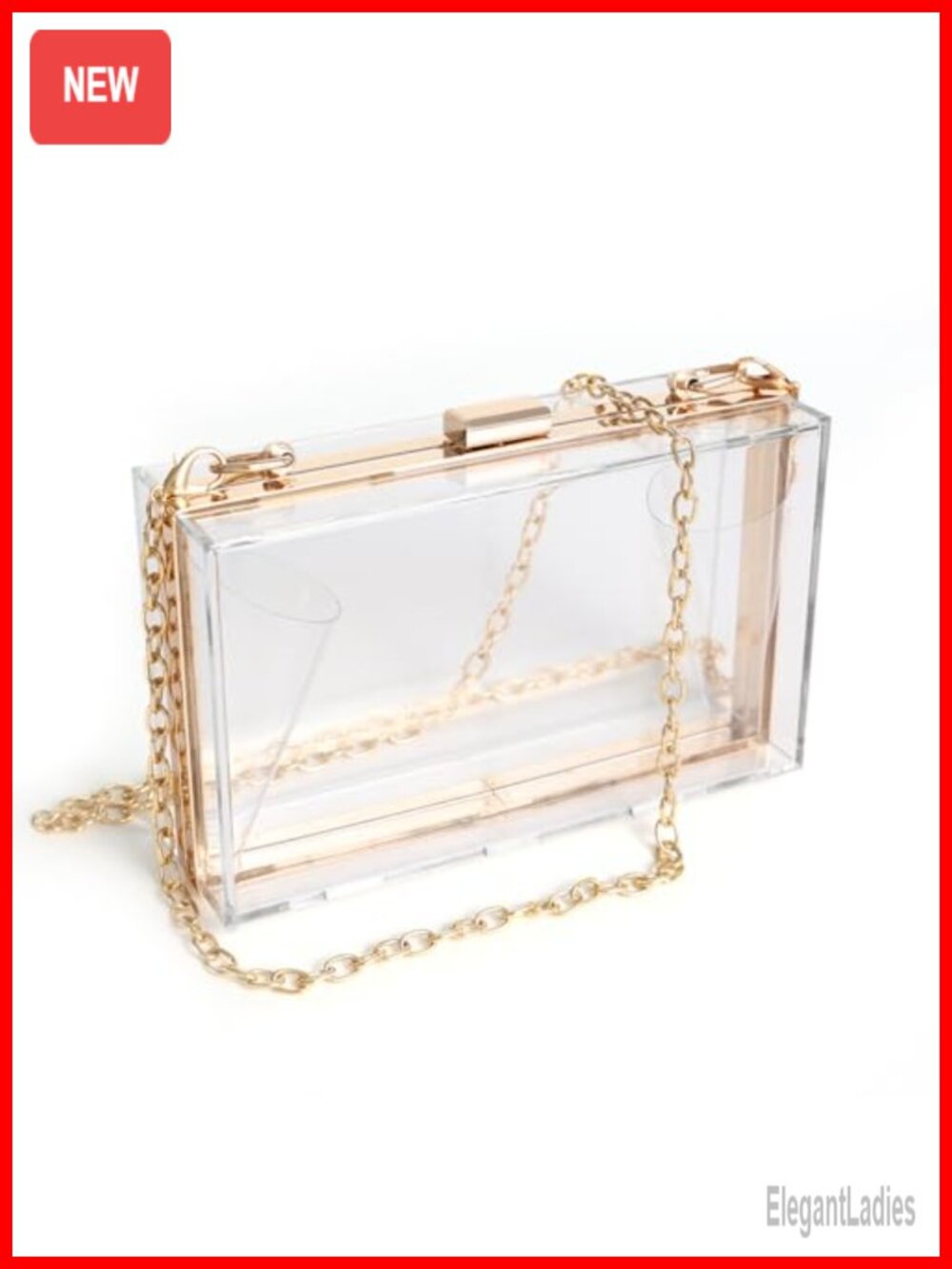 Acrylic Clear Stadium Approved Crossbody Clutch Purse